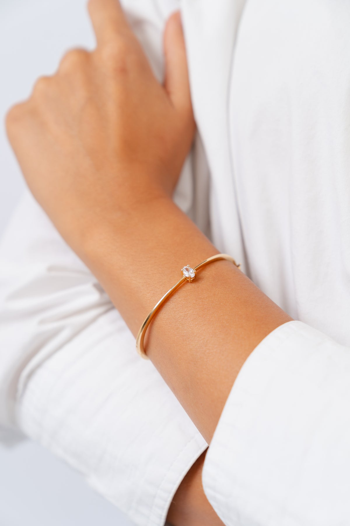 Solitaire Bangle Bracelet