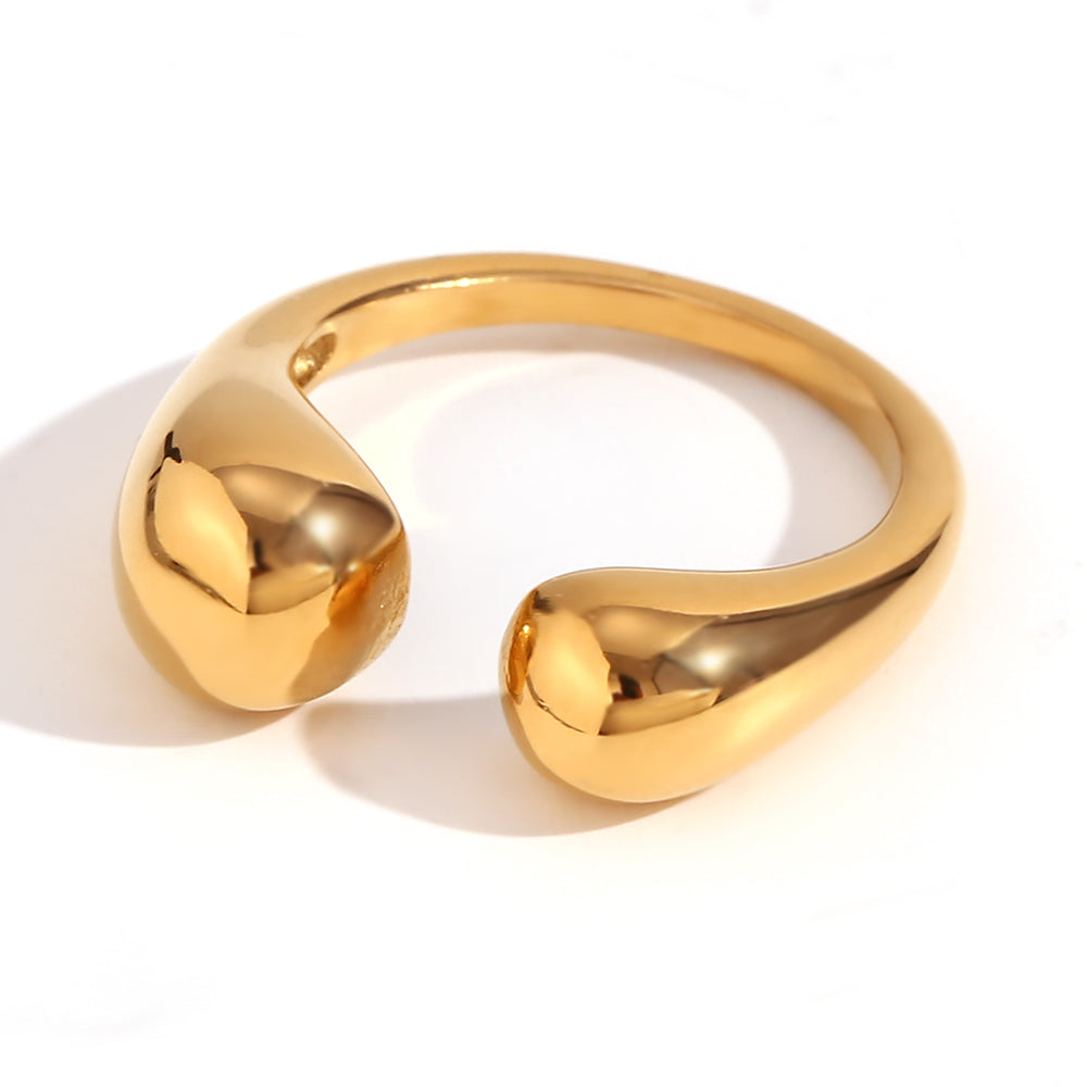 Open gold plated ring