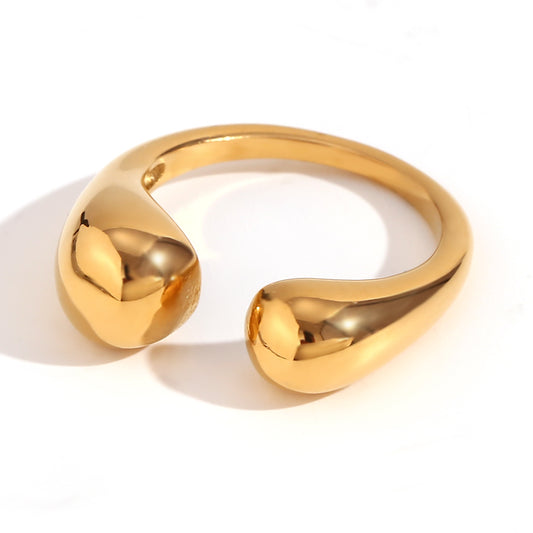 Open gold plated ring