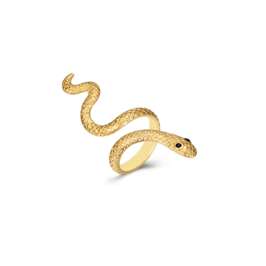 Snake ring Gold plated 18k