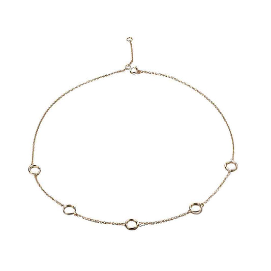 Circle Necklace – 925 Sterling Silver, 18k Gold Plated