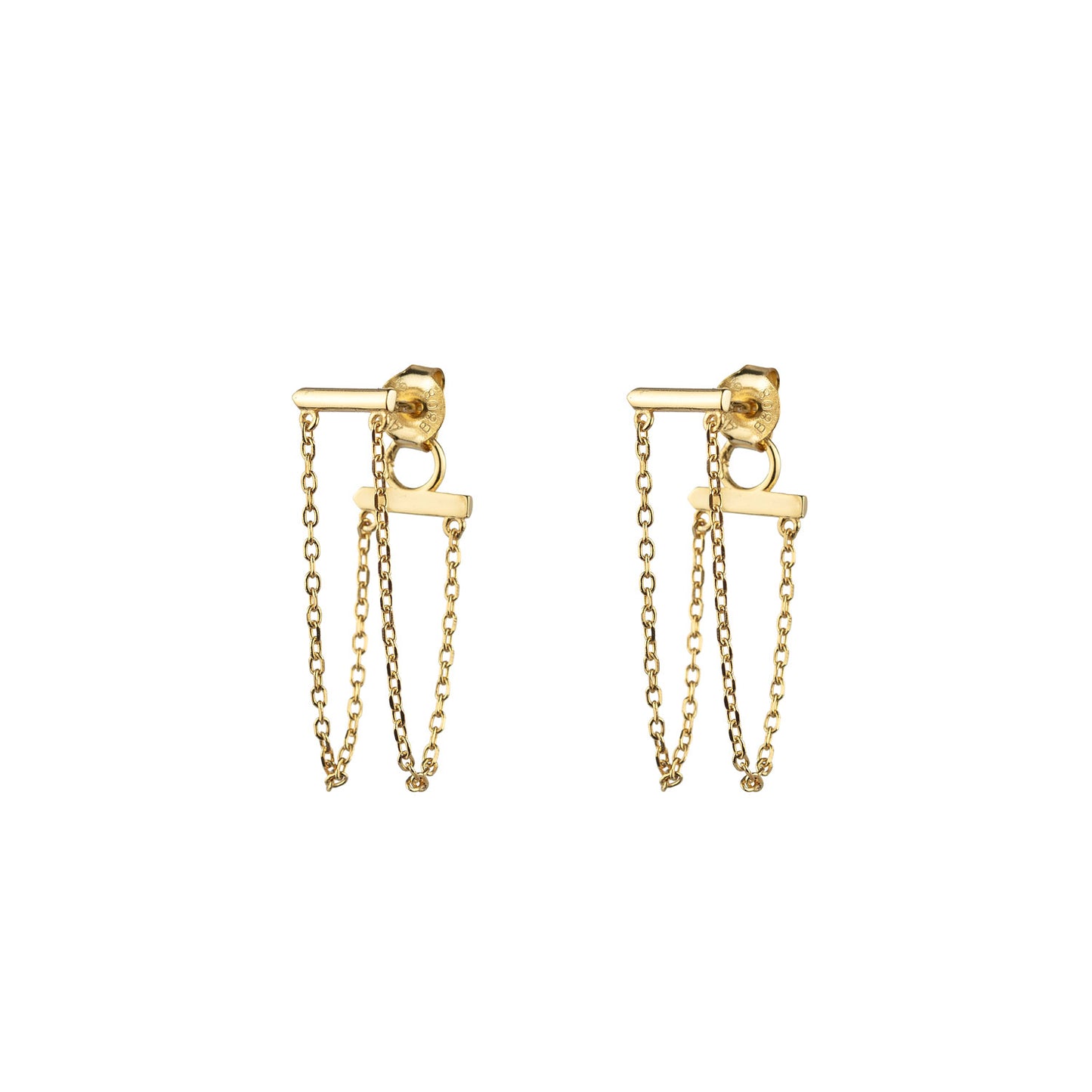 Céline Bar with Chain Earrings