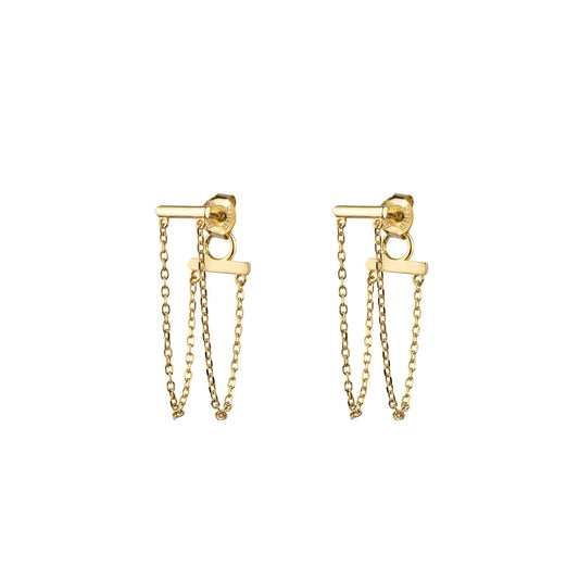 Céline Bar with Chain Earrings