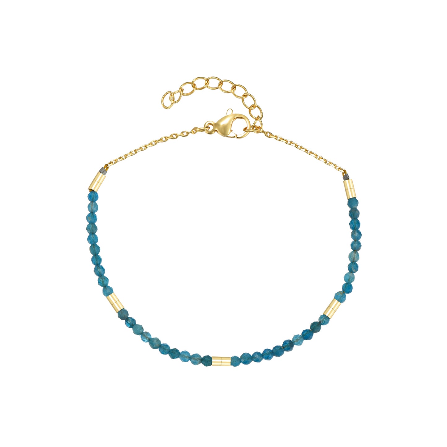 Apatite Mineral Bracelet – Gold Finish, Adjustable