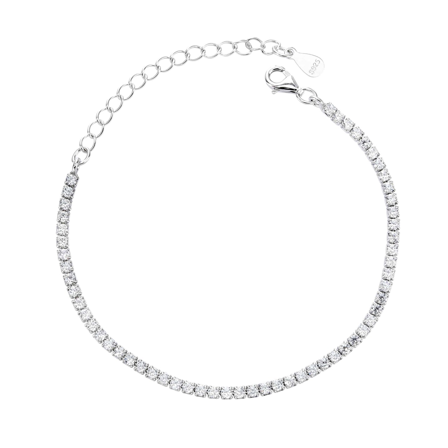 Silver tennis bracelet