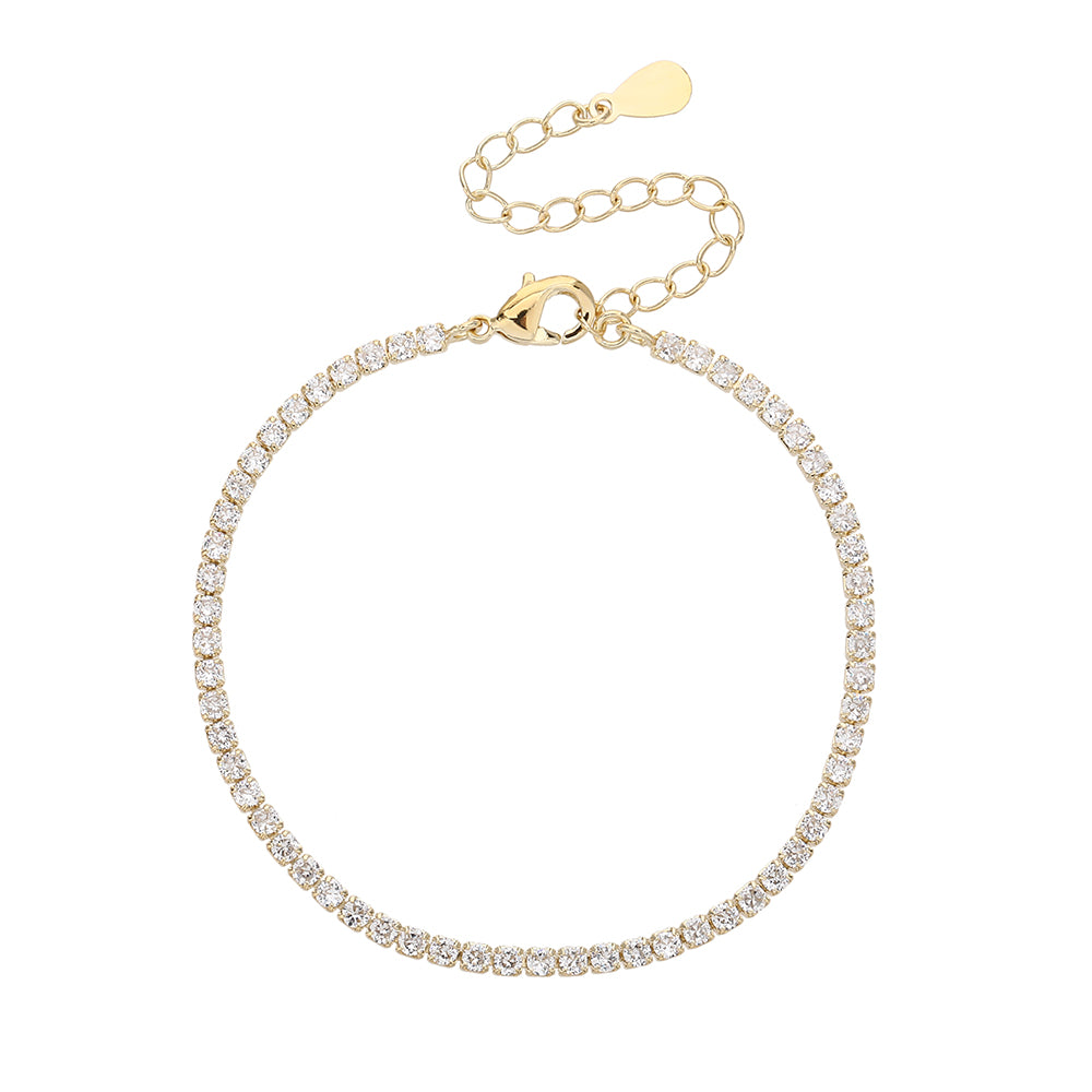 Gold tennis bracelet