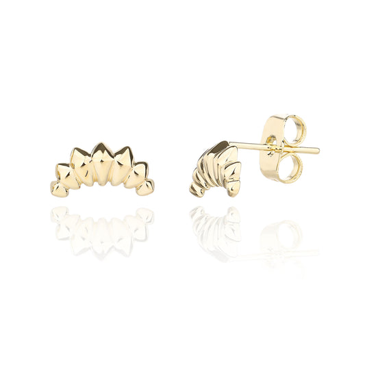 Croissant gold plated earring