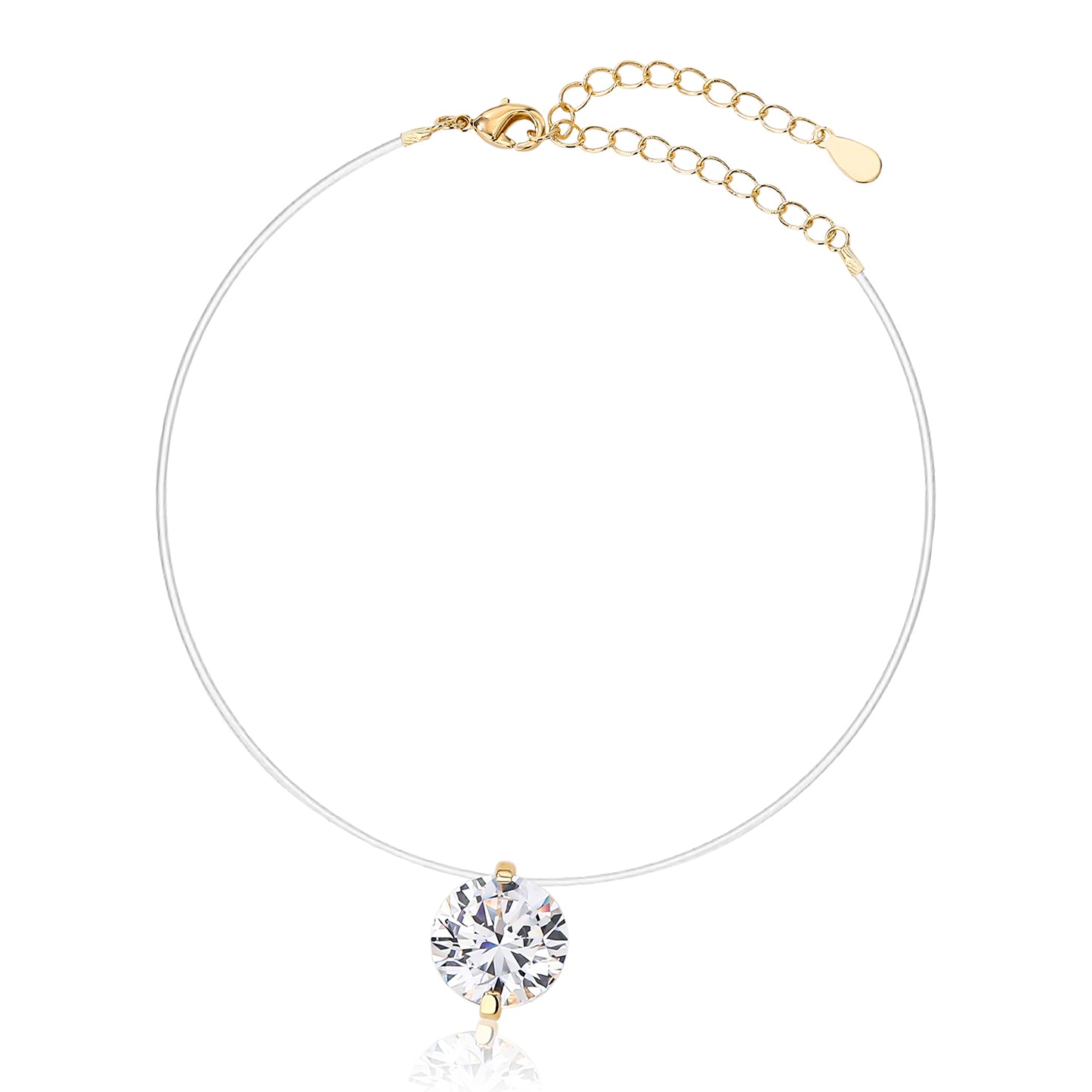 Zircon Stud Gold necklace